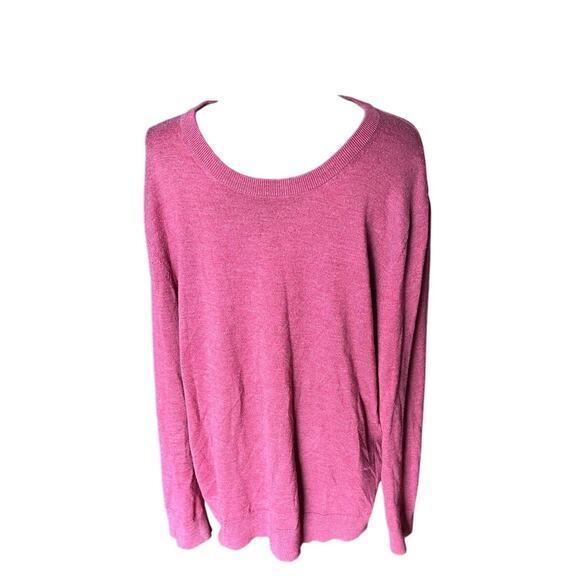 Banana Republic Merino Wool Crewneck Sweater | Pink Heather | Size XL - Picture 1 of 9